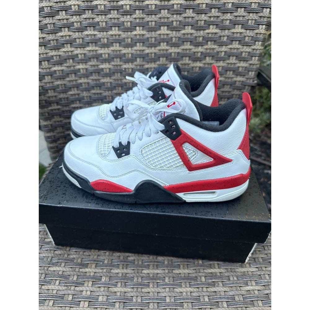 Jordan Air Jordan 4 Retro (GS) Sneaker Unisex Kids White/Fire Red Black 6Y